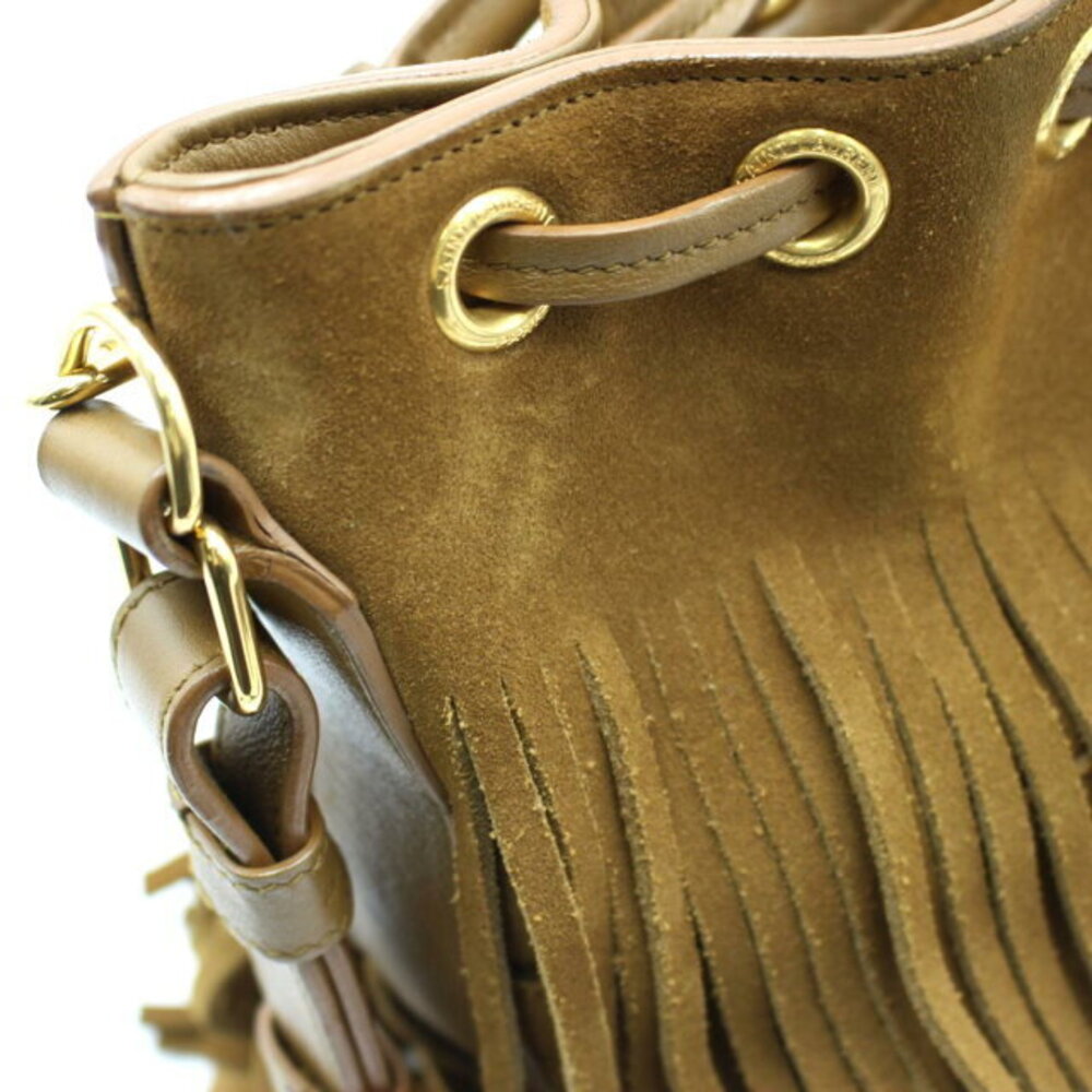 Saint Laurent Bag Suede Shoulder Brown - Picture 10 of 10